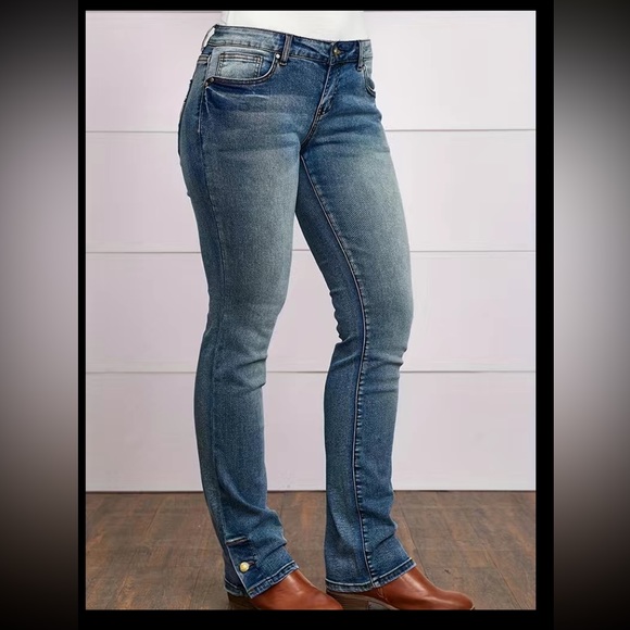 Barbed Wire Pocket Jeans, Buttons on Bootcut Opening, Size M - RARE! - Picture 4 of 6